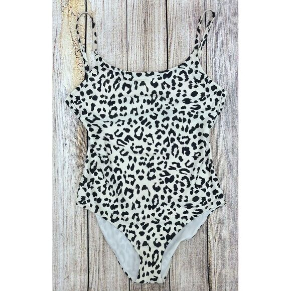 aerie Other - Aerie Leopard Tie Back One Piece Swimsuit Size Large Long Soft Muslin Full Cover